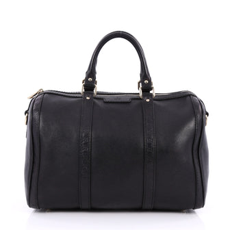 Gucci Joy Boston Bag Leather with Microguccissima Medium Black 2441701