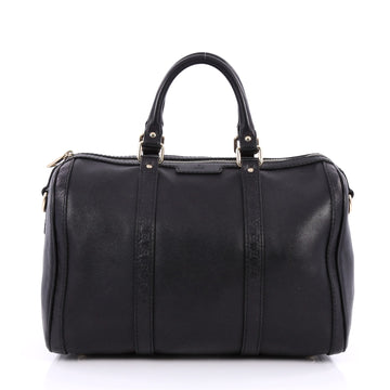Gucci Joy Boston Bag Leather with Microguccissima Medium Black 2441701
