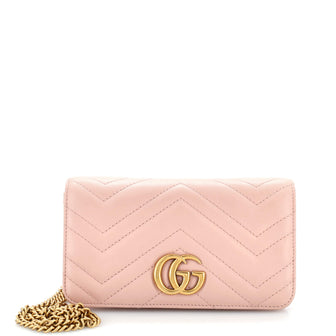 Gucci GG Marmont Chain Flap Bag Matelasse Leather Mini