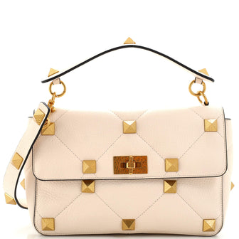 Valentino Garavani Roman Stud Flap Bag Quilted Leather Large