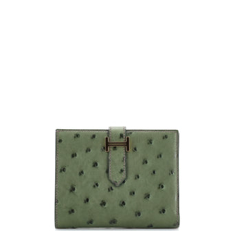 Hermes Bearn Wallet Ostrich Compact