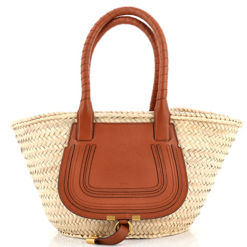 Chloe Marcie Basket Bag Raffia East West