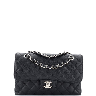 Chanel Classic Double Flap Bag Quilted Caviar Small Black 2442151