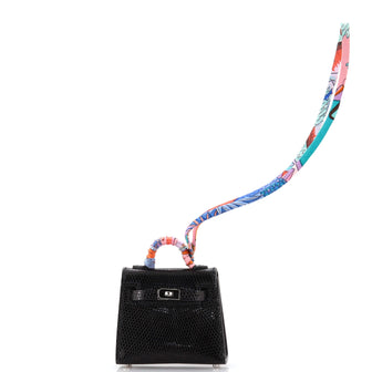 Hermes Kelly Twilly Bag Charm Lizard