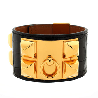 Hermes Collier de Chien Bracelet Alligator