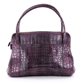 Nancy Gonzalez Linda Bag Crocodile Medium Purple 2442202