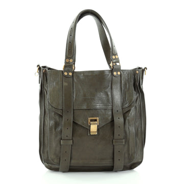 Proenza Schouler PS1 Convertible Tote Leather Green 2442204