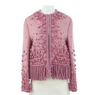 Valentino Garavani Women's Giacca Fringed Jacket Embellished Polyester