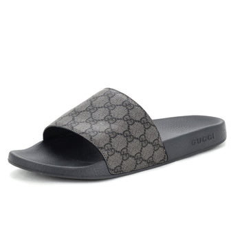 Gucci Men's Slide Sandals GG Coated Canvas
