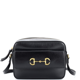 Gucci Horsebit 1955 Flap Pocket Camera Bag Leather Small