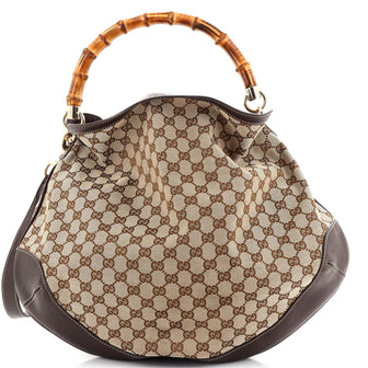 Gucci Diana Bamboo Shoulder Bag GG Canvas Medium