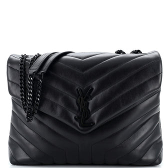 Saint Laurent Loulou Shoulder Bag Matelasse Chevron Leather Medium