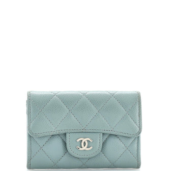 Chanel Classic Flap Card Case Quilted Caviar