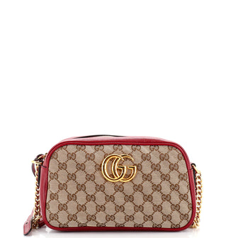 Gucci GG Marmont Shoulder Bag Diagonal Quilted GG Canvas Small