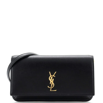 Saint Laurent Classic Monogram Phone Holder Shoulder Bag Leather