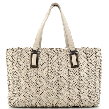 Bottega Veneta Shopping Tote Thread Embroidered Intrecciato Nappa Medium