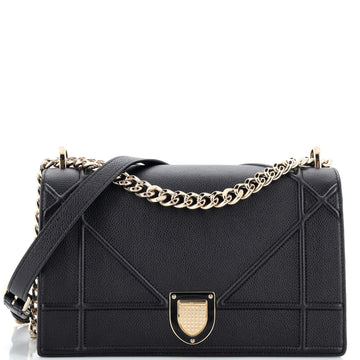 Christian Dior Diorama Flap Bag Grained Calfskin Large