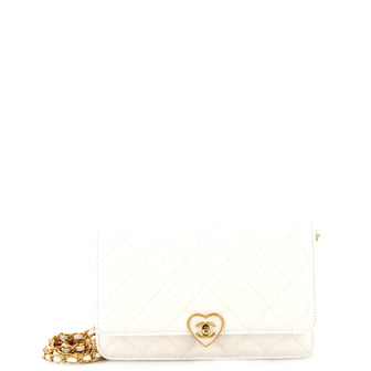 Chanel Coco Love CC Heart Wallet on Chain Quilted Lambskin
