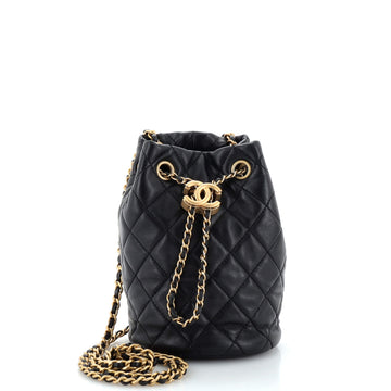 Chanel Pearl Crush Bucket Bag Quilted Lambskin