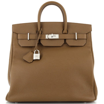 Hermes HAC Birkin Bag Brown Togo with Palladium Hardware 40
