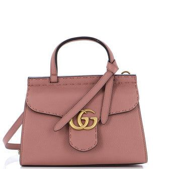 Gucci GG Marmont Top Handle Bag Leather Mini