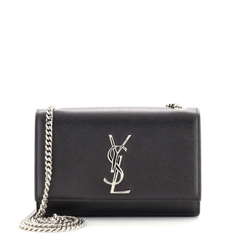 Saint Laurent Classic Monogram Crossbody Bag Grainy Leather Small