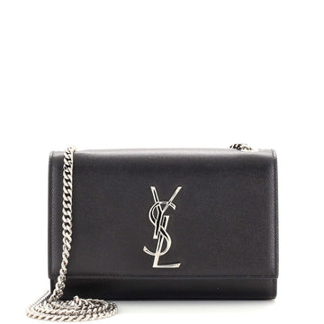 Saint Laurent Classic Monogram Crossbody Bag Grainy Leather Small