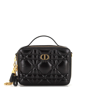Christian Dior Caro Box Bag with Chain Macrocannage Quilt Calfskin