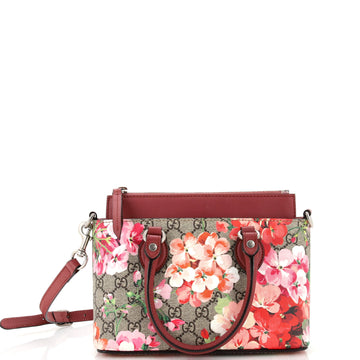 Gucci Linea A Convertible Tote Blooms Print GG Coated Canvas Mini