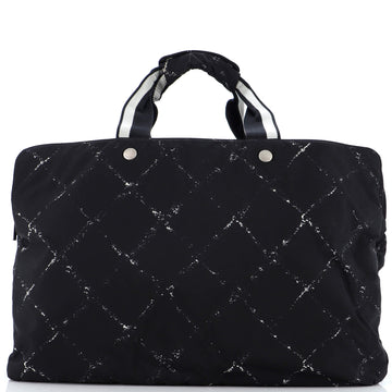 Chanel Travel Line Boston Bag Printed Nylon Medium