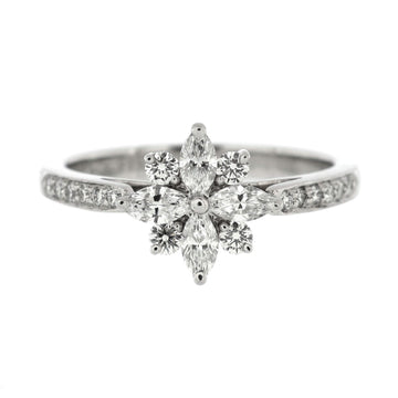 Tiffany & Co. Victoria Ring Platinum with Four Marquise Diamonds and Round Diamonds
