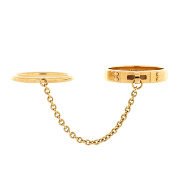 Hermes Kelly Clochette Double Ring 18K Yellow Gold