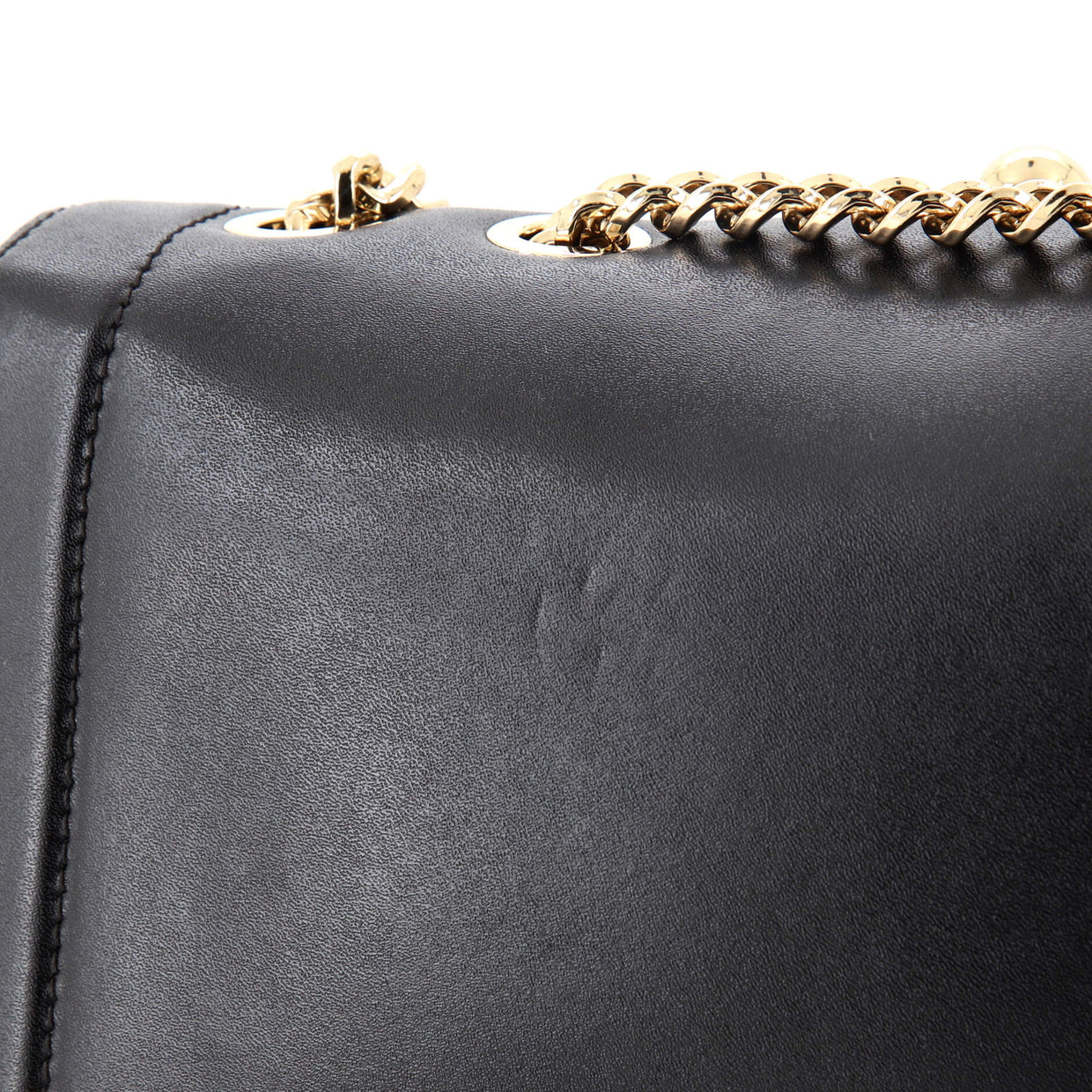 Salvatore Ferragamo Miss Vara Bow Shoulder Bag Studded Leather Medium