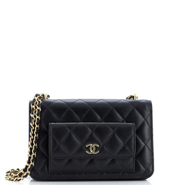 Chanel Pocket Twins Wallet on Chain Quilted Caviar