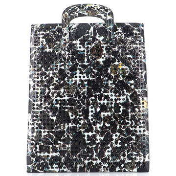 Christian Louboutin Trictrac Portfolio Bag Printed Spiked Leather Large