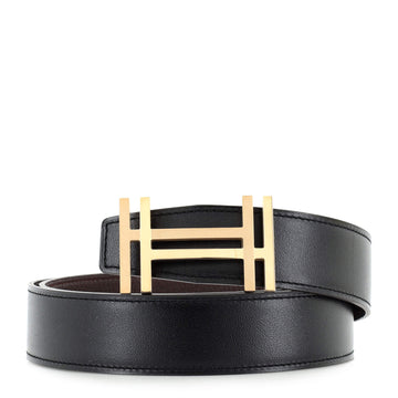 Hermes H Au Carre Reversible Belt Leather Wide
