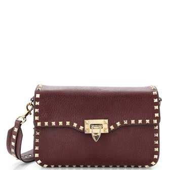 Valentino Garavani Rockstud Flip Lock Flap Bag Leather Large