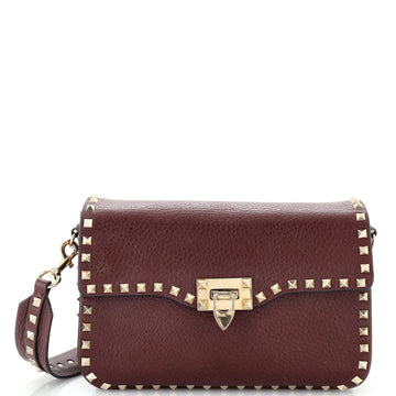 Valentino Garavani Rockstud Flip Lock Flap Bag Leather Large