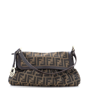 Fendi Chef Flap Bag Zucca Canvas Small