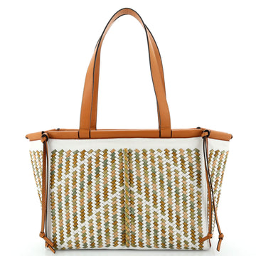 Loewe Cushion Tote Woven Calfskin Small