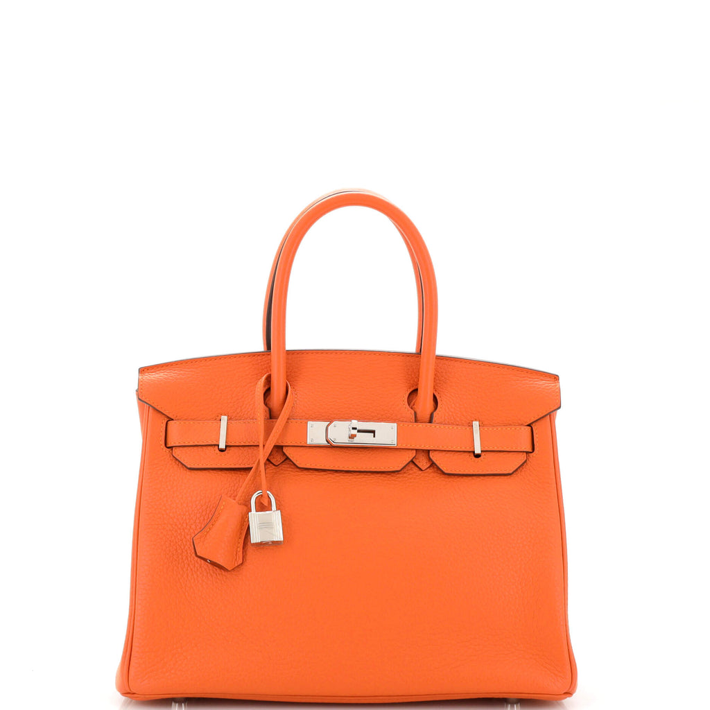 Birkin Handbag Feu Clemence with Palladium ...