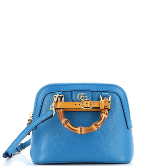 Gucci Diana NM Bamboo Dome Top Handle Bag Leather Mini