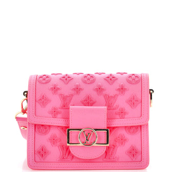 Louis Vuitton Dauphine Shoulder Bag Monogram Tuffetage Leather Mini