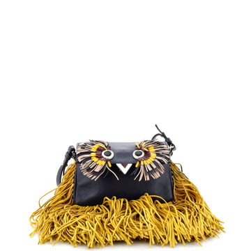 Fendi Monster Baguette Fringe Leather Micro