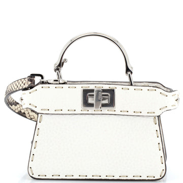 Fendi Maxi Handle Selleria Peekaboo Bag Leather with Python Nano