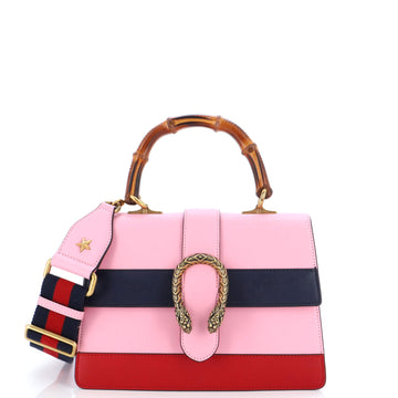 Gucci Dionysus Bamboo Top Handle Bag Colorblock Leather Medium