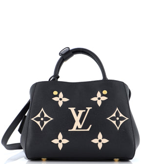Louis Vuitton Montaigne Handbag Bicolor Monogram Empreinte Giant BB