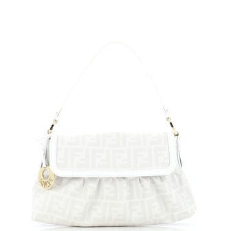 Fendi Chef Flap Bag Zucca Coated Canvas Small