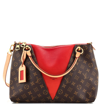 Louis Vuitton V Tote Monogram Canvas and Leather MM