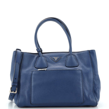 Prada Front Pocket Wing Convertible Tote Vitello Daino